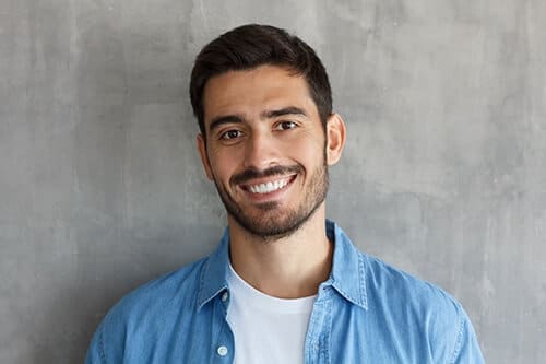 young man learning about straightening your smile the easy way